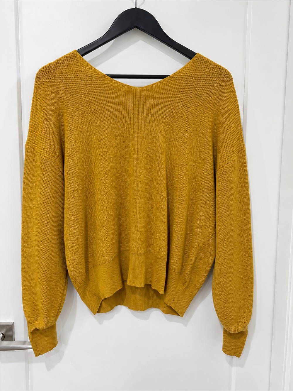 Sunny Daisy Mustard Yellow Oversized Knit Sweater Size M